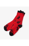 Moose On Red Women's Crew Socks