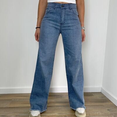 jean wide leg con diseño vibora  - TOGO     claro y oscuro.