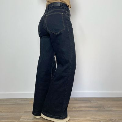 jean wide leg negro -  LEON