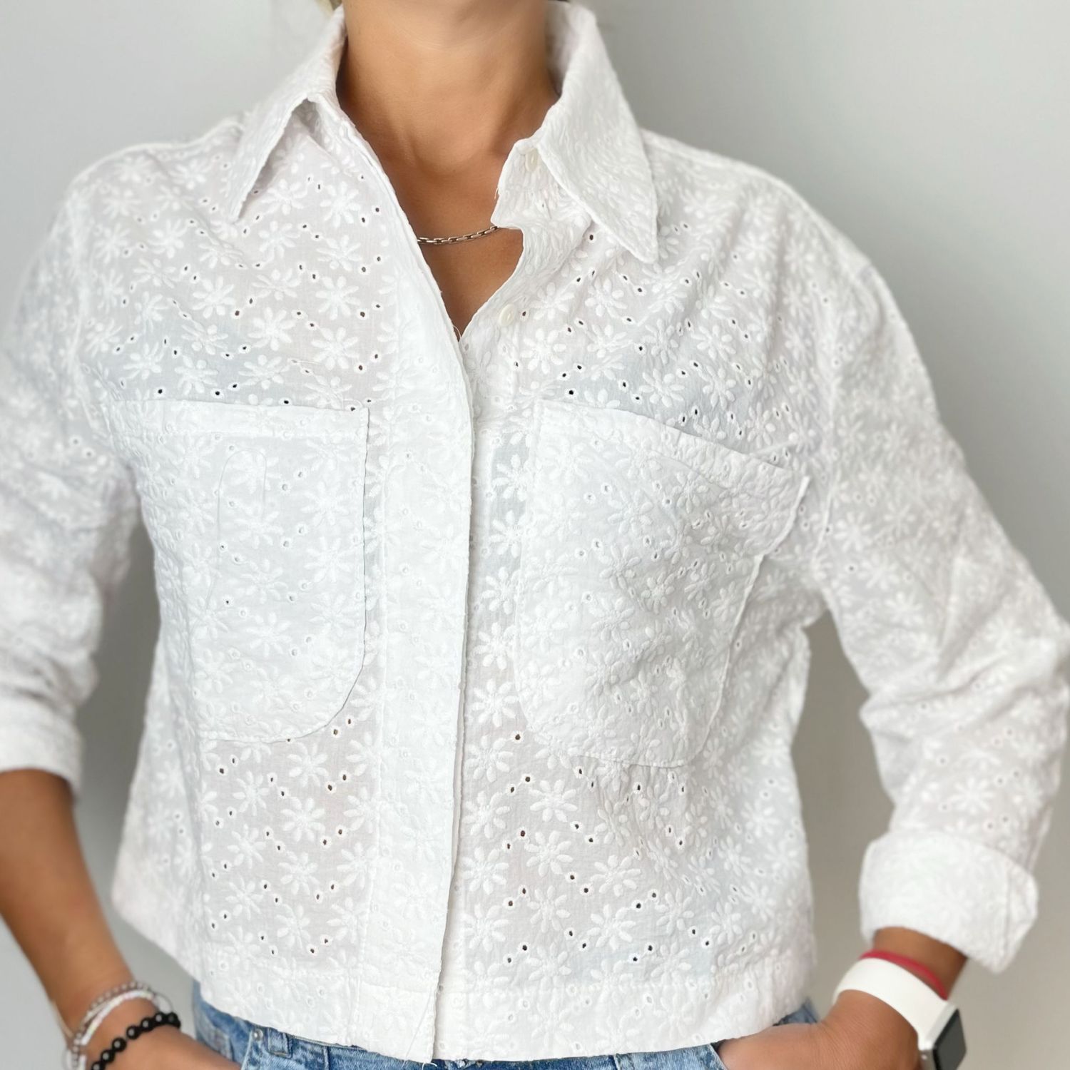 Camisa BRODERIE  - DIARA crop