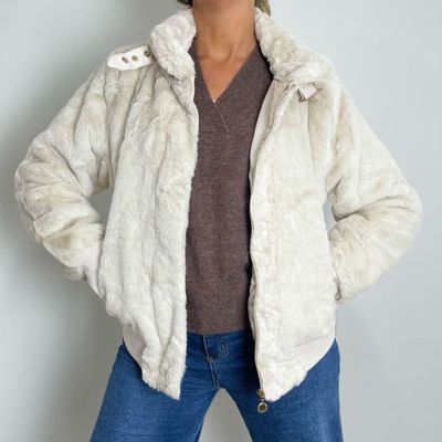 campera bomber simil piel  -  MALVA