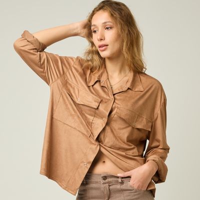 camisa simil gamuza  -  AMAIA