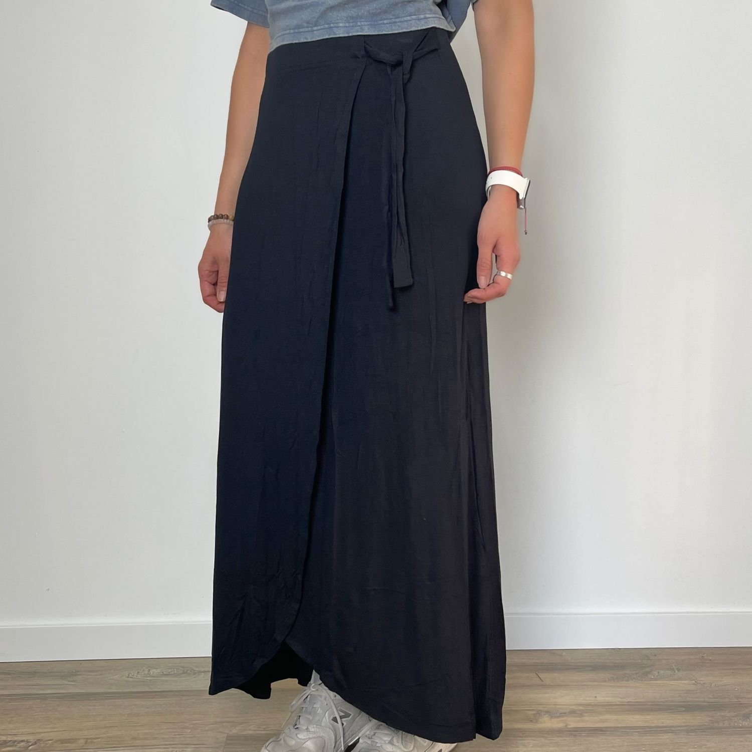 falda tipo pareo - modal