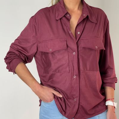 camisa simil gamuza  -  AMAIA