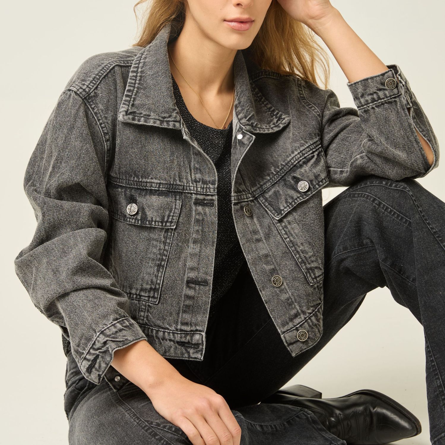 campera crop jean  - MILANO