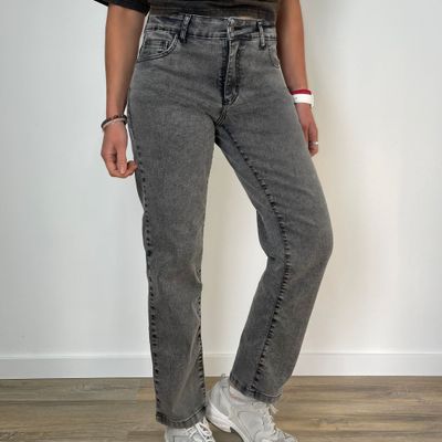 Jean mom - MADRID -  carbón y negro