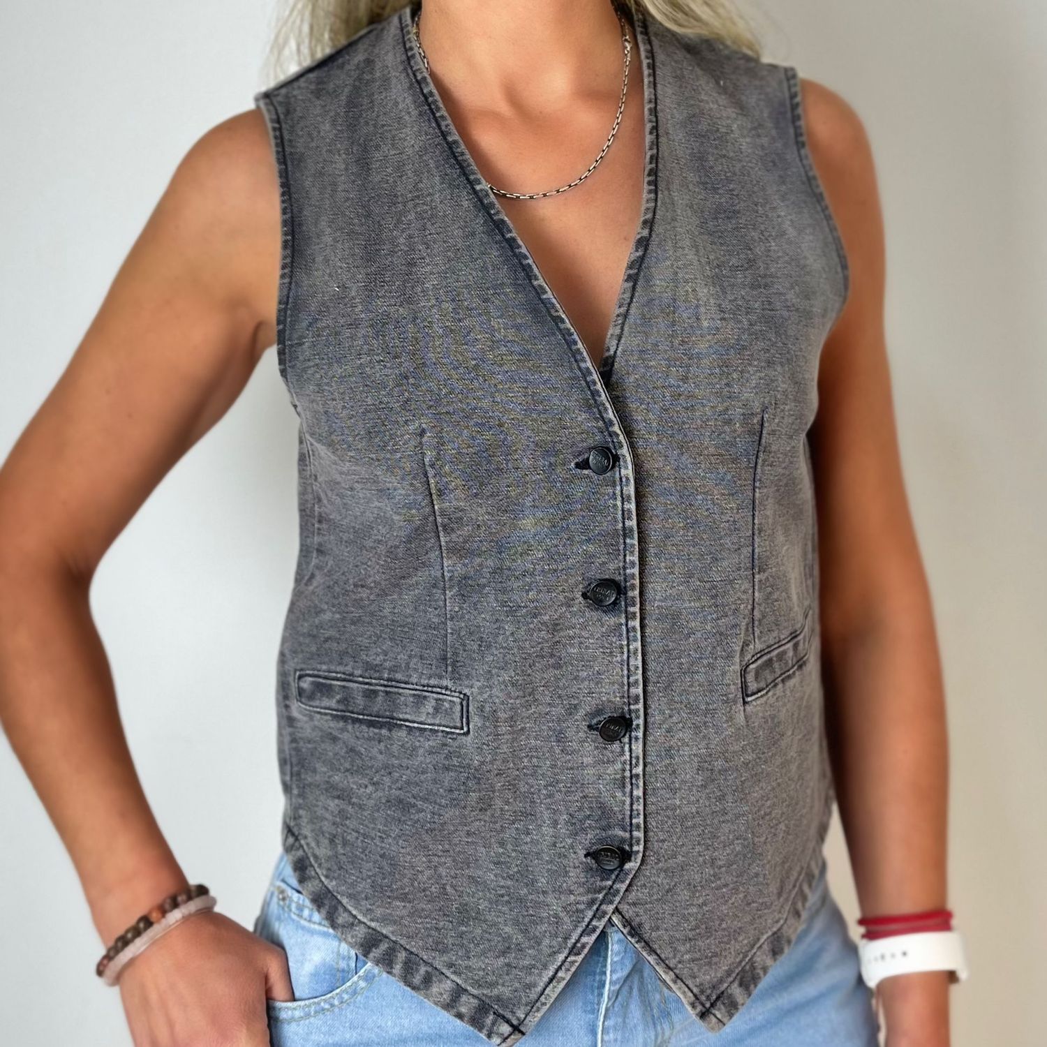 chaleco jean con lycra  - KAMI carbon
