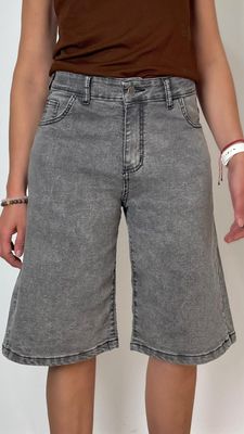 bermuda jean  -  SIENA  -  gris, jean claro y jean oscuro