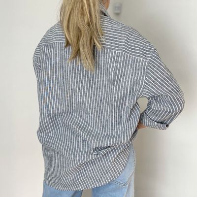 camisa CAMILLE rayas gris