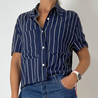 ONA - camisa manga corta rayas.