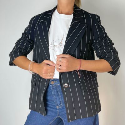 blazer lino rayas - ROMA