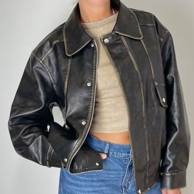 NOX  -  campera simil cuero