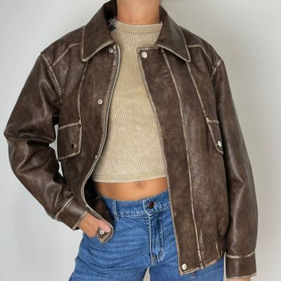NOX  -  campera simil cuero