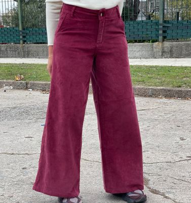 PEKIN  - pana wide leg  bordo