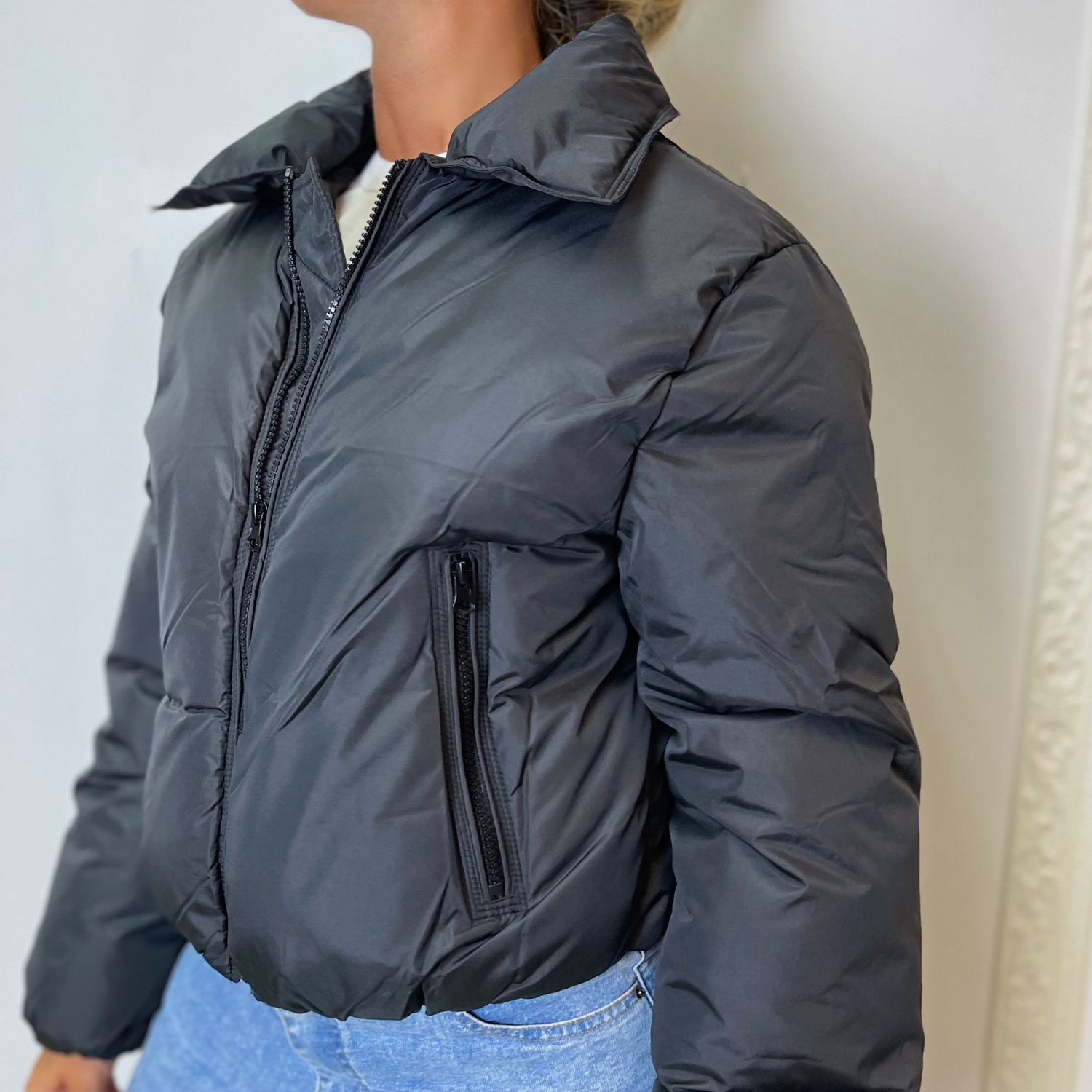 campera bomber  -  AMY negro