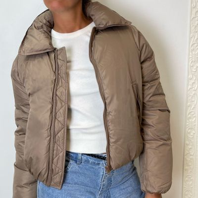campera puffer  -  AMY camel