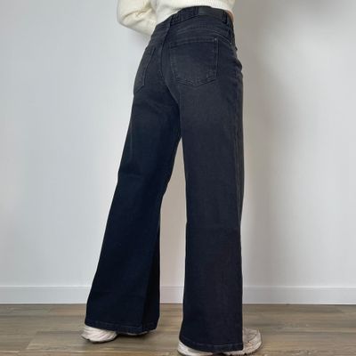 jean wide leg  -  BERLIN negro