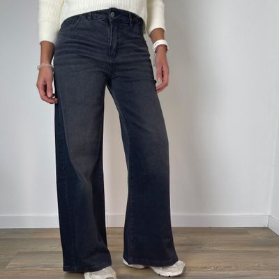 jean wide leg  -  BERLIN negro