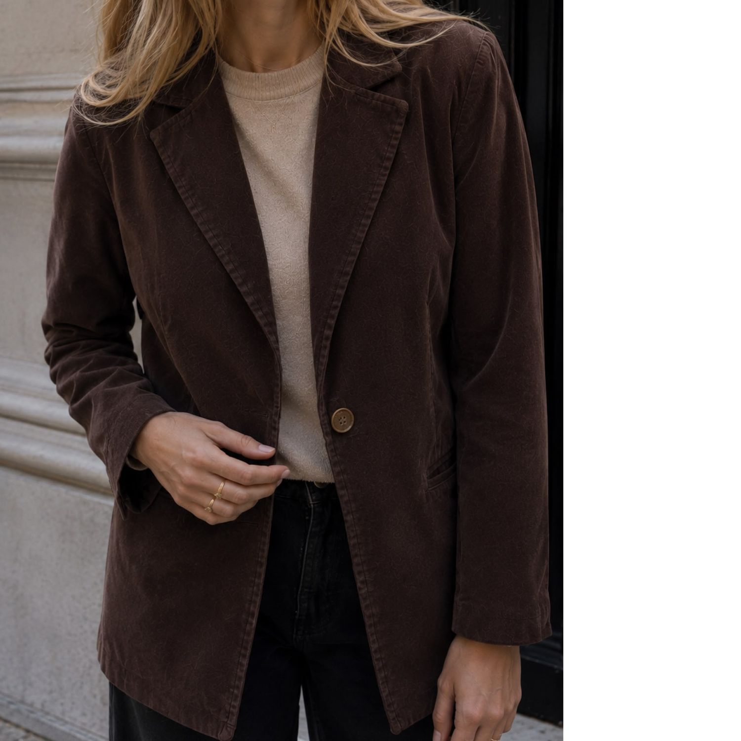 blazer PEKIN - pana color choco