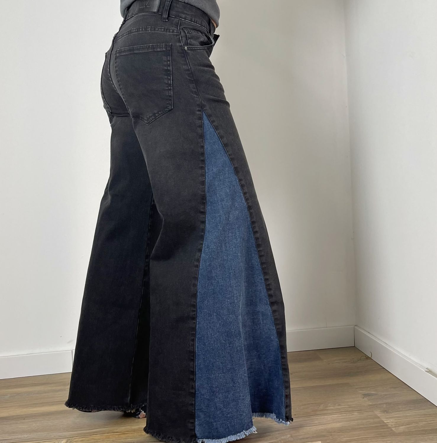 jean TOKIO  - combi negro + azul