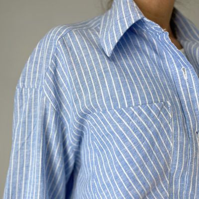 camisa CAMILLE rayas celeste
