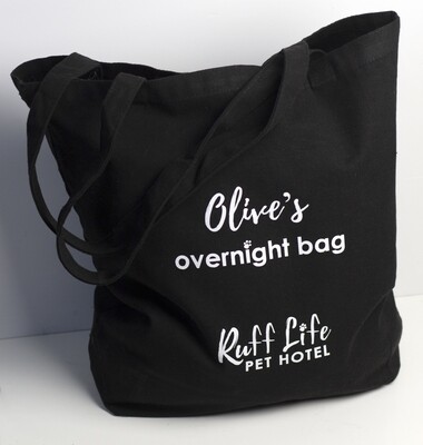 Customized with Name - Canvas Overnight Bag