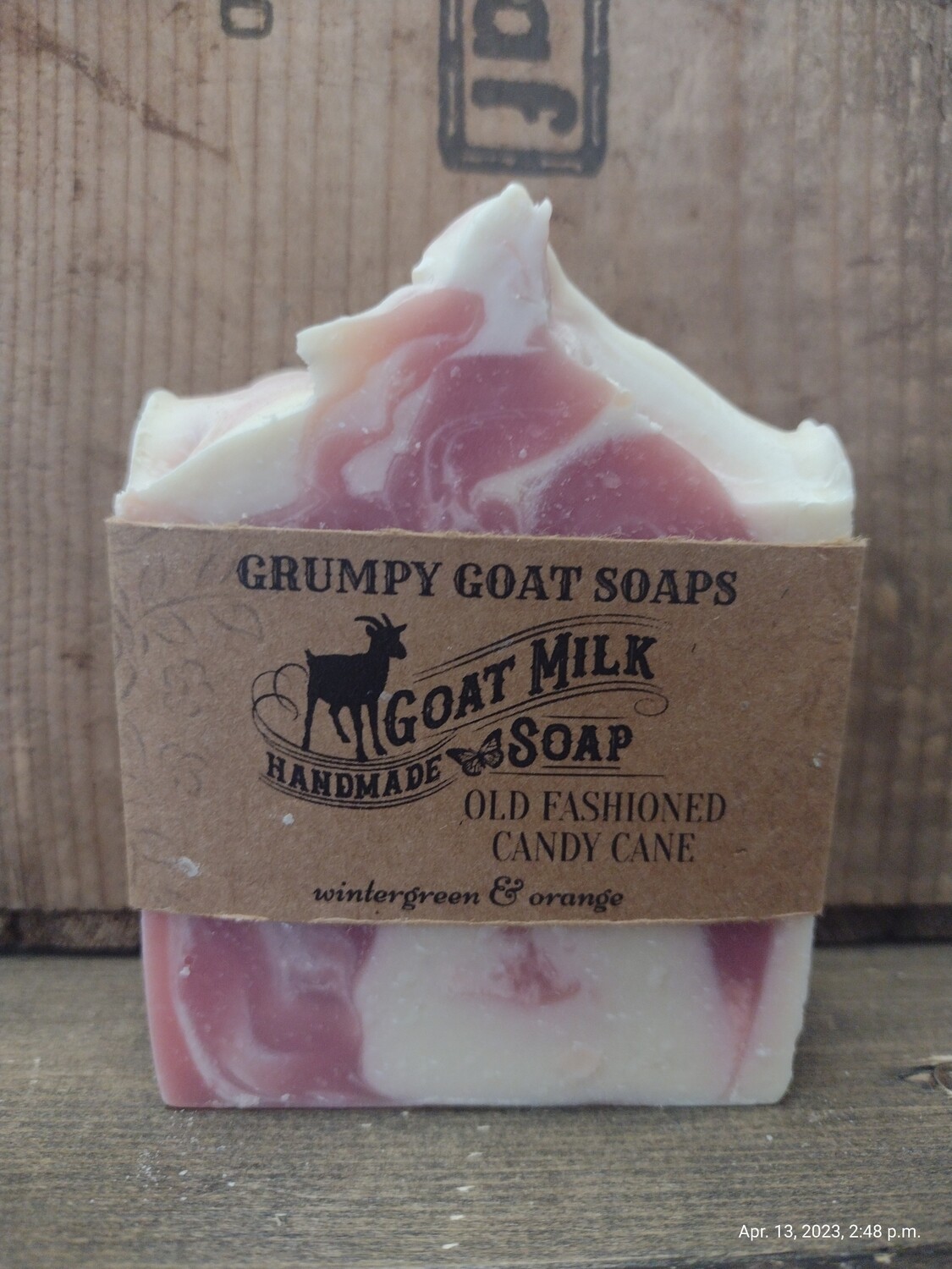 Old Fashioned Candy Cane Goat Milk Soap