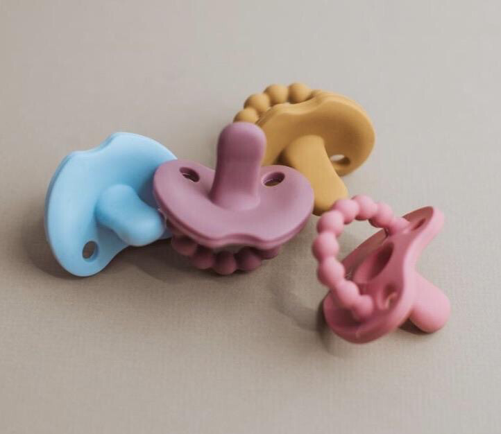 Three Hearts Yellow Silicone Pacifier