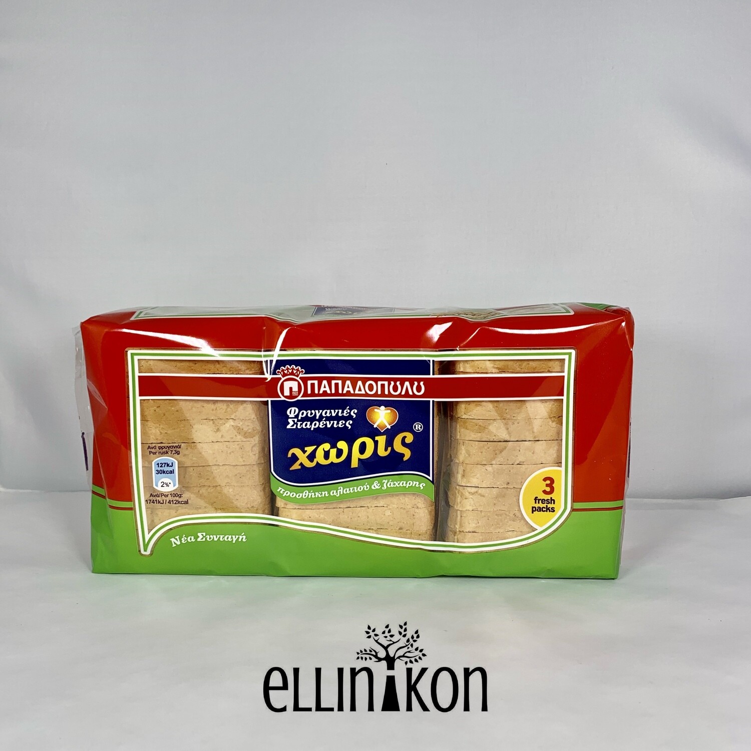 GOLDIES WHEAT RUSKS CHORIS, NO SUGAR/SALT (240g) BAK05865