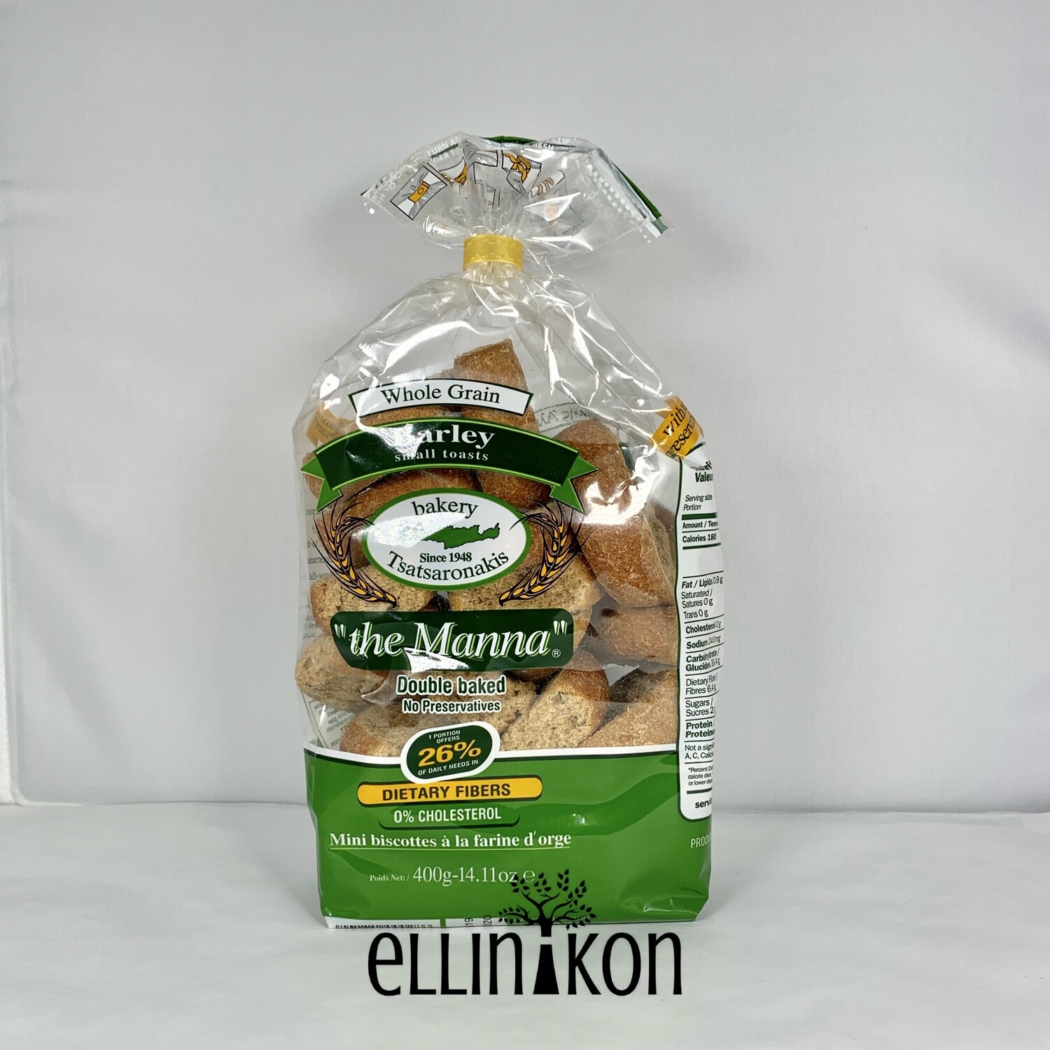 TO MANNA WHOLE GRAIN DOUBLE BAKED 14.11oz (400g) MANA11