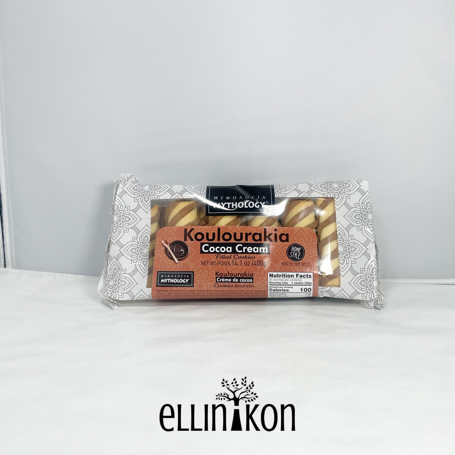 COOKIES COCOA CREAM FILLED &quot;KOULOURAKIA&quot; (400g) mytnology