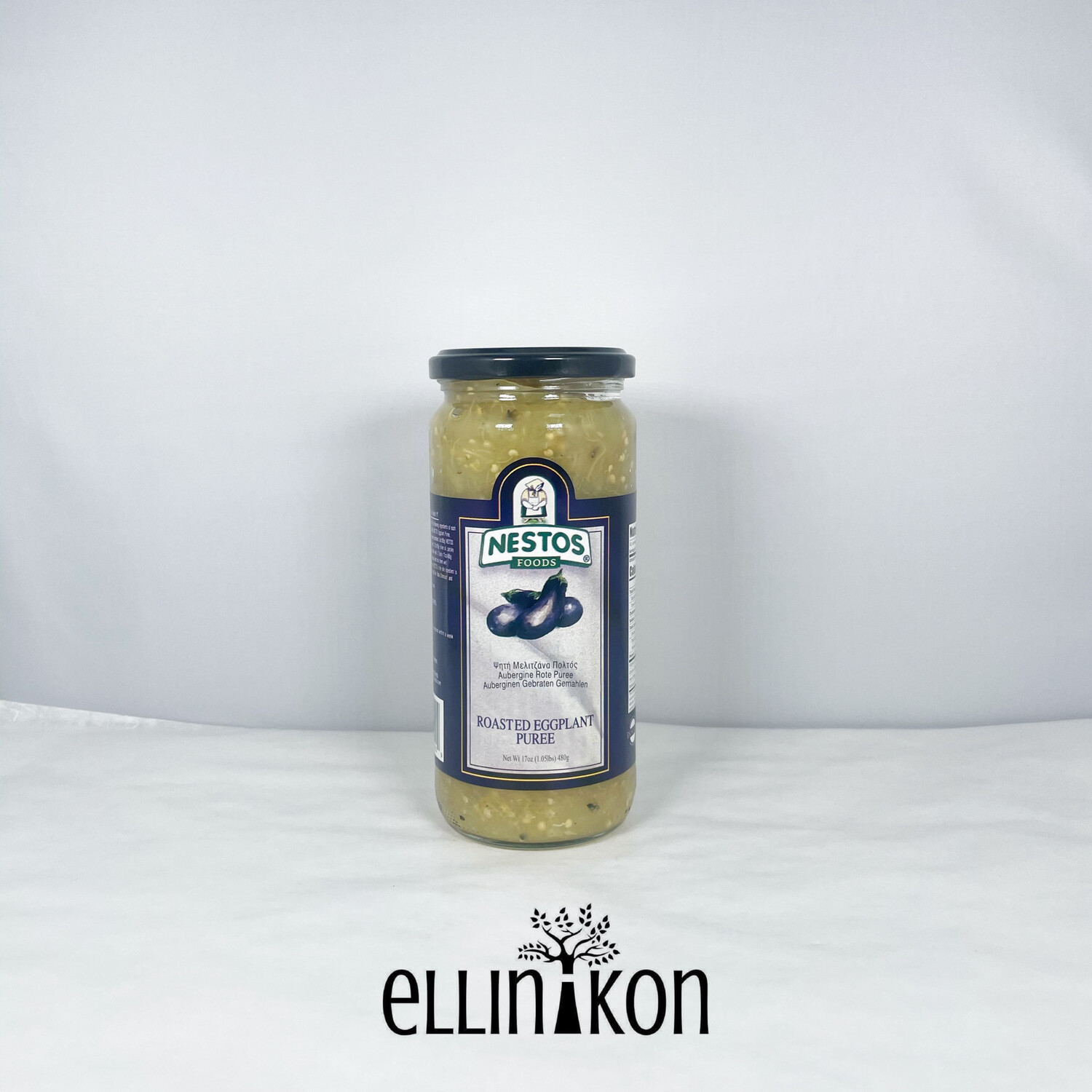 ROASTED EGGPLANT PUREE, 17oz, (480g) nestos