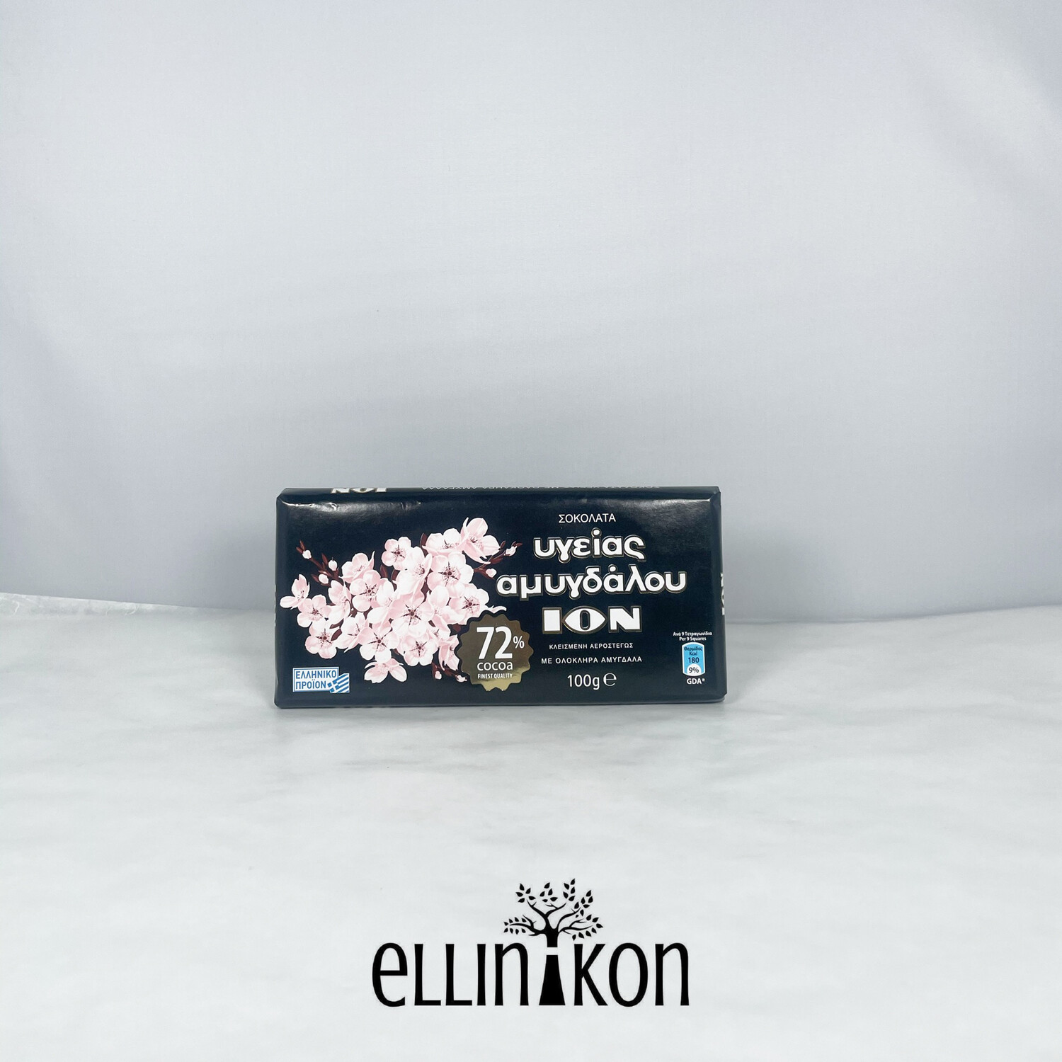 EXTRA DARK CHOCOLATE  (72%) WITH ALMONDS ION
