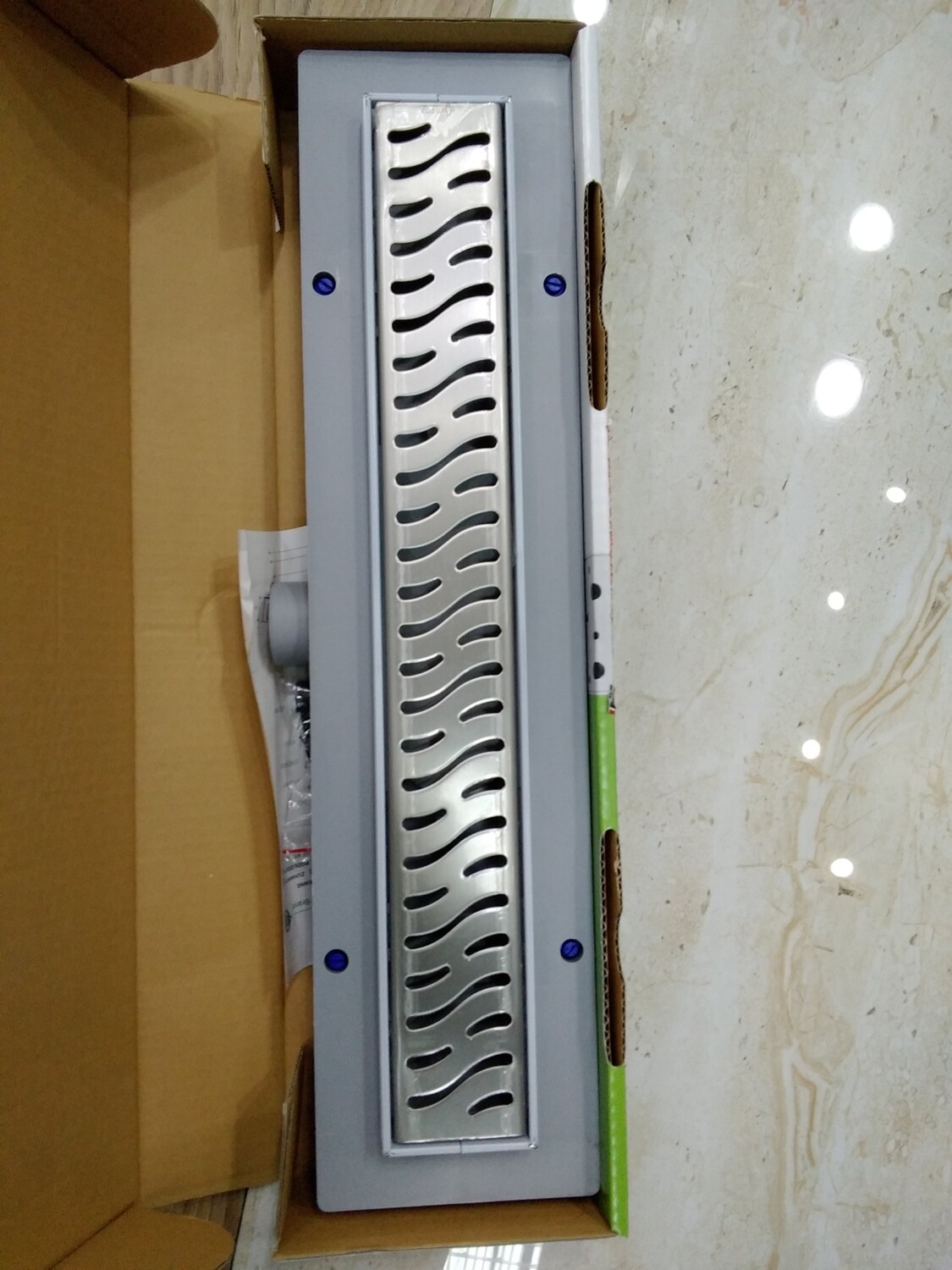 LIV Linear 45 cm Shower Drain Stainless Steel, VIBE shape
