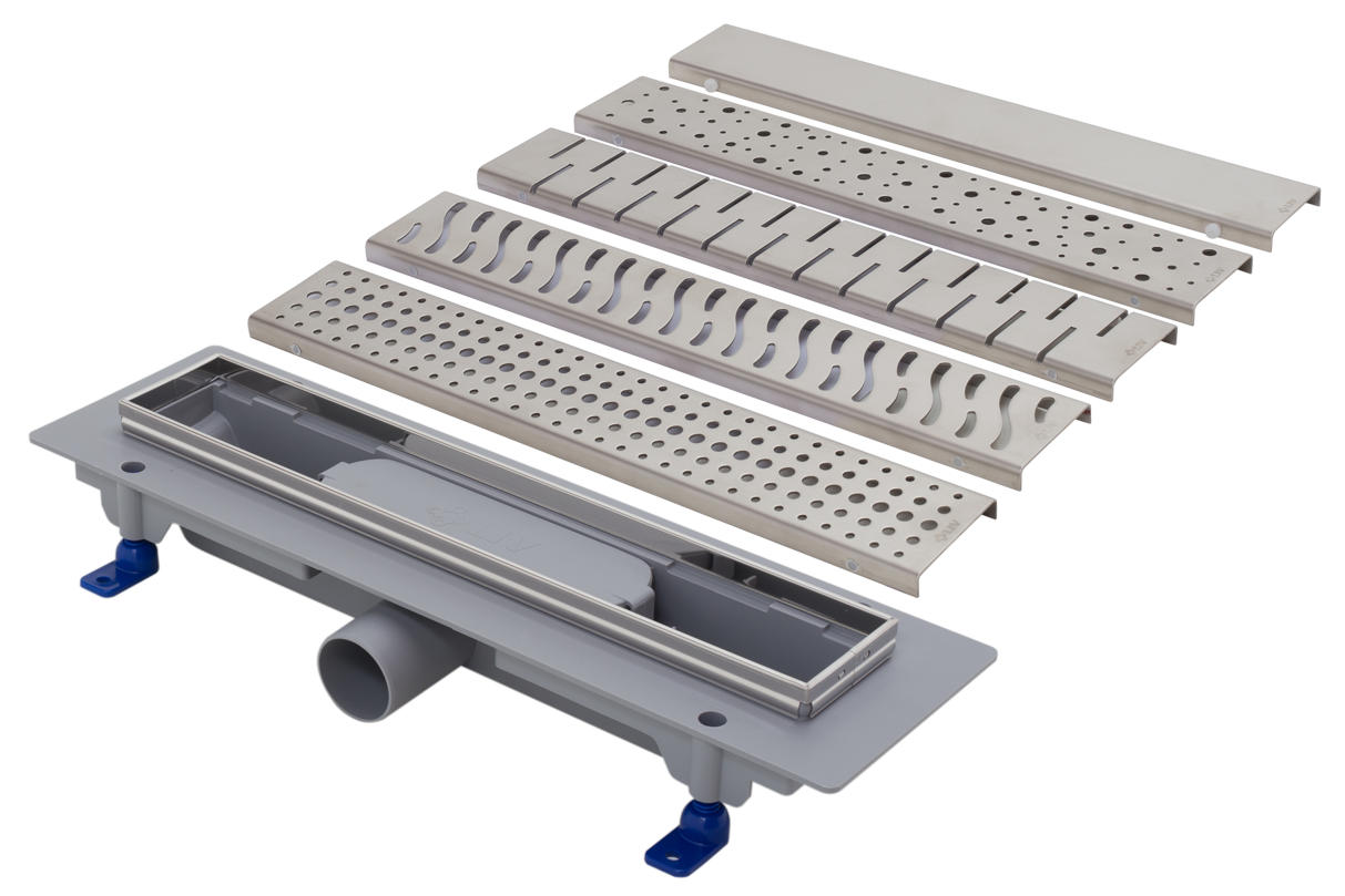 LIV Linear 65 cm Shower Drain Stainless Steel, Custom Standard shape