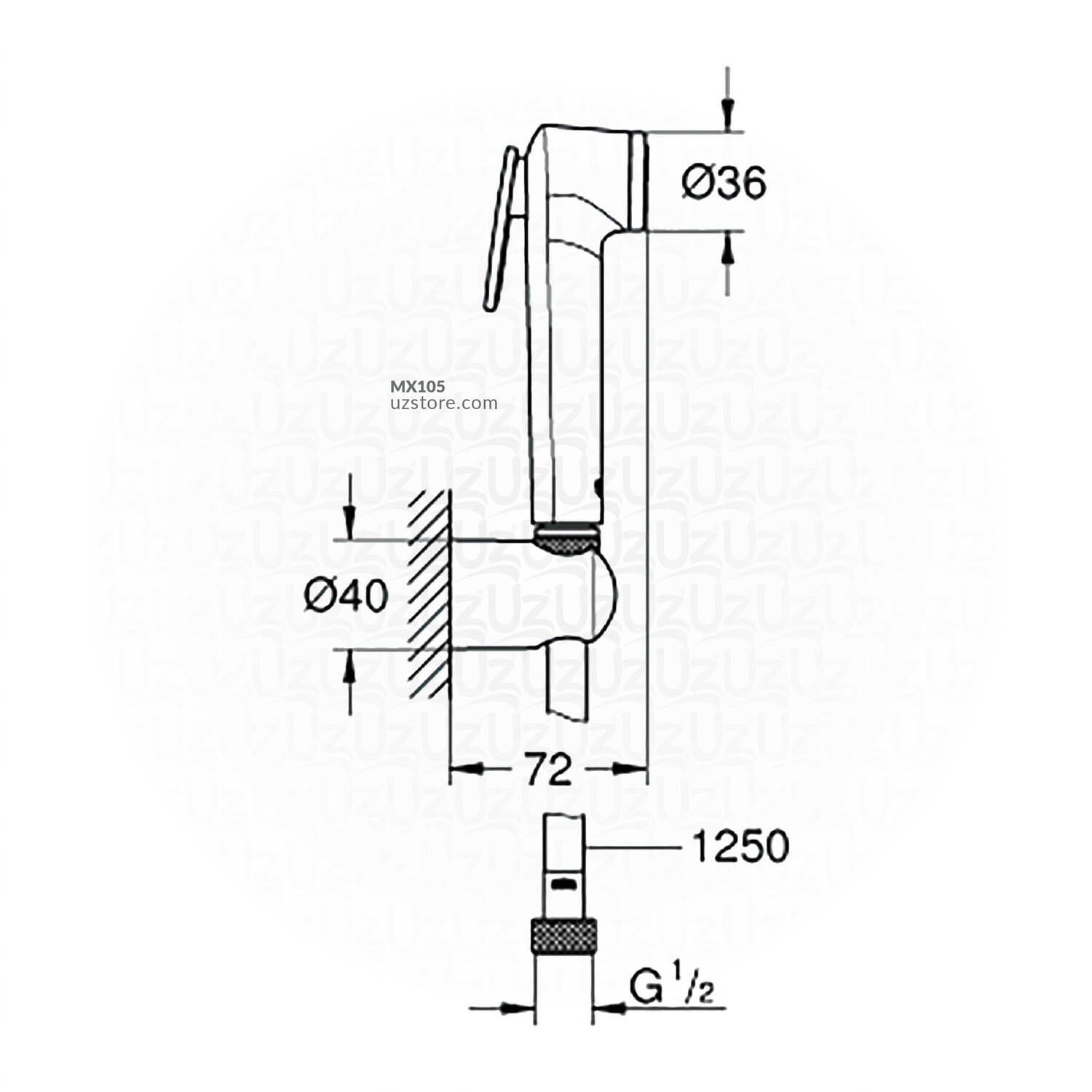GROHE TEMPESTA-F Shattaf SPRAY White