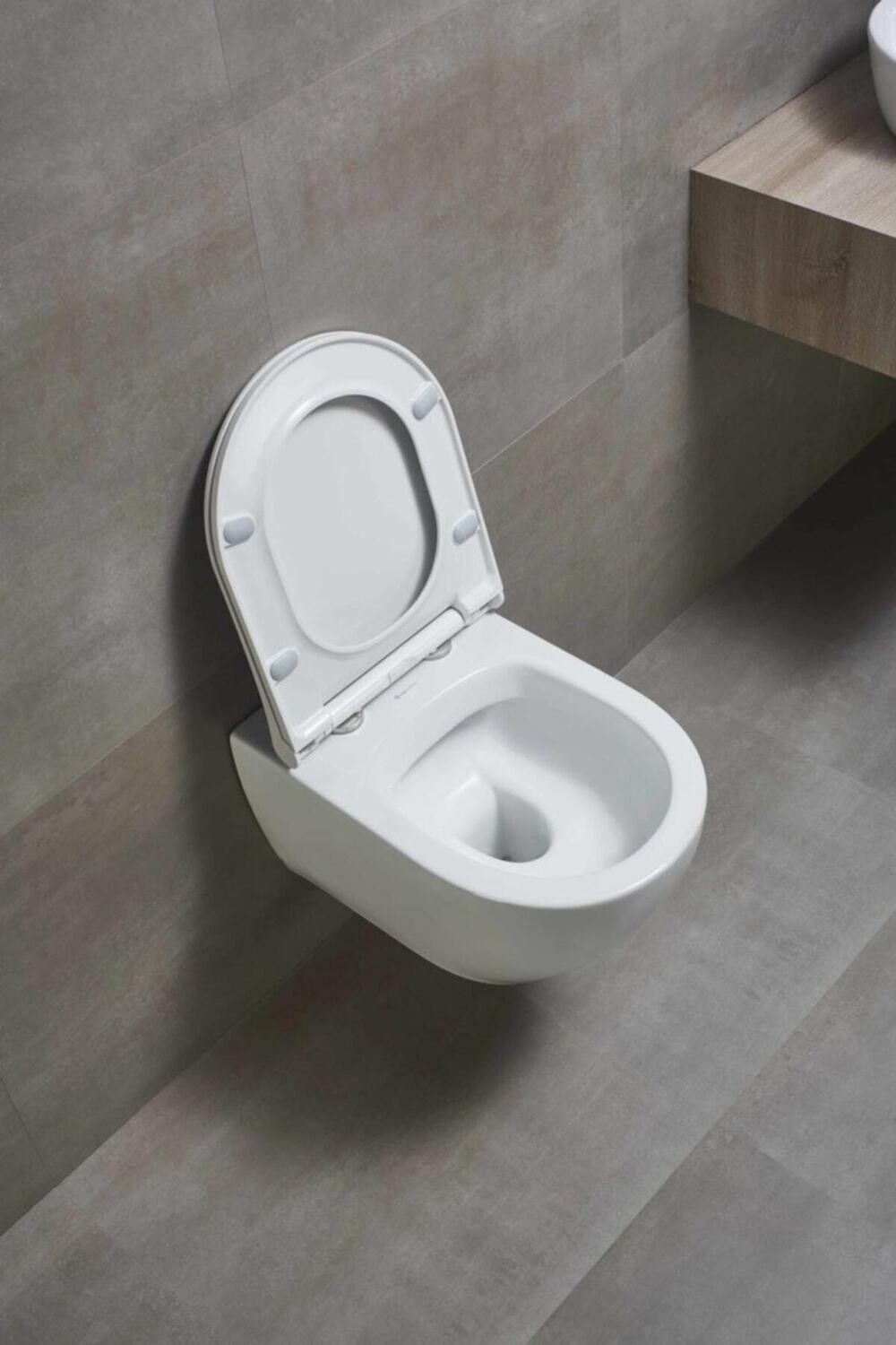 KNIDOS RIMLESS Wall hung WC GLOSSY WHITE Color 