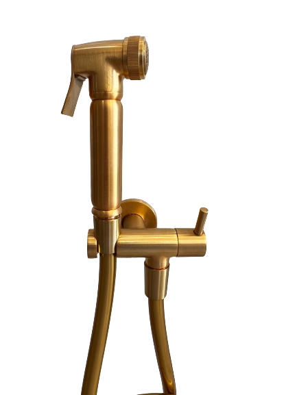REMER SHATF SET WITH ANGLE VALVE HOLDER - BRUSHED GOLD