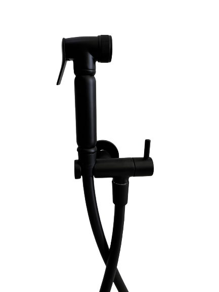 REMER SHATF SET WITH ANGLE VALVE HOLDER - MATT BLACK