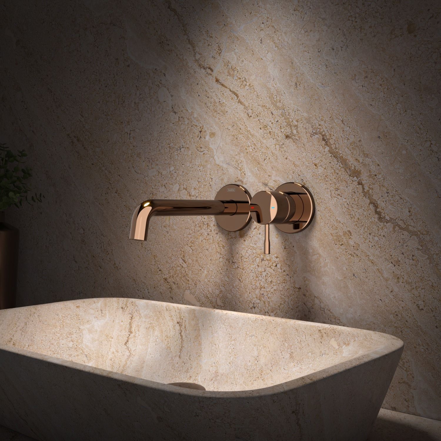 TESKA ATLAS CONCEALED BASIN MUXER SET - ROSE GOLD- E5709