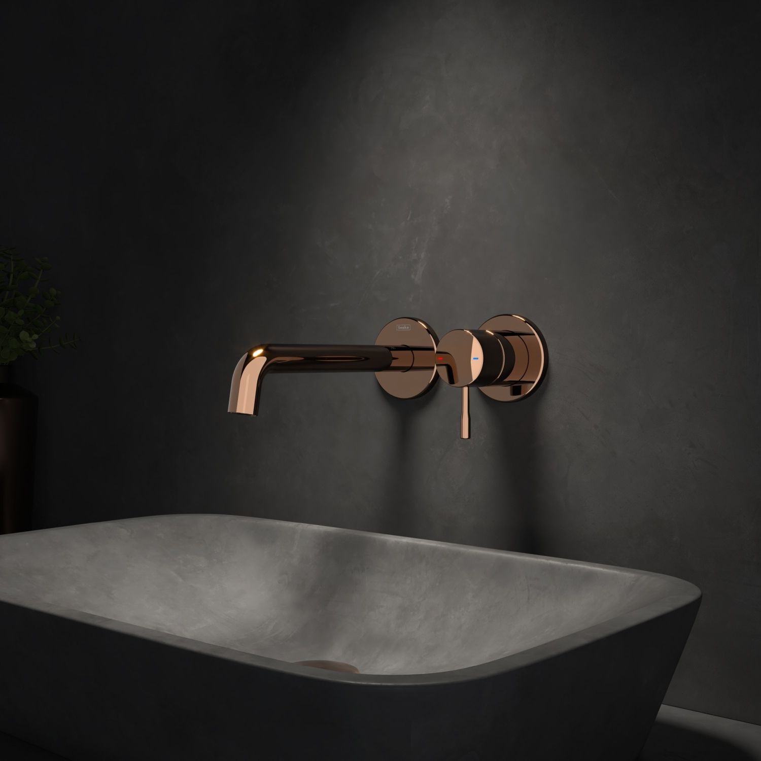 TESKA ATLAS CONCEALED BASIN MUXER SET - ROSE GOLD- E5709