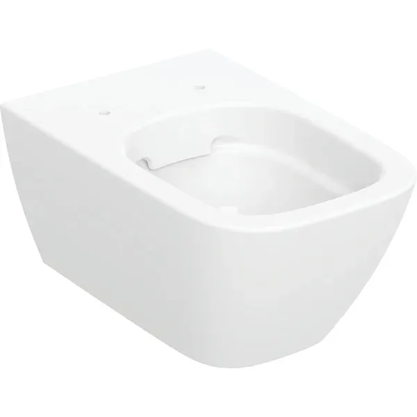 Geberit Smyle set of wall-hung WC, square, shrouded, Rimfree, with WC seat, overlapping lid