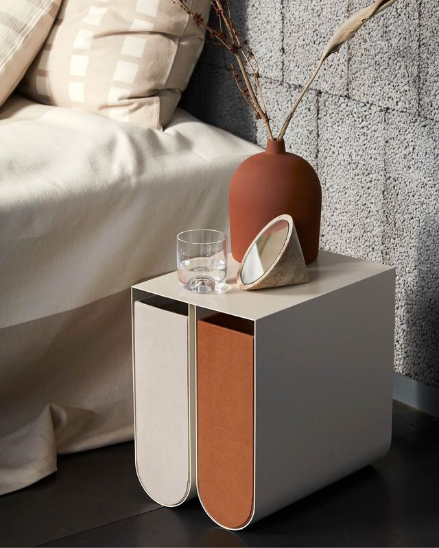 Curved Side Table | Beige Curved Side Table | Beige