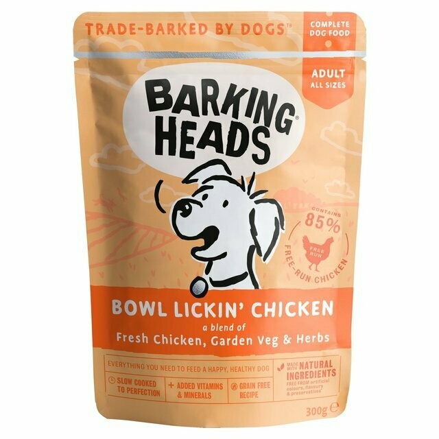 Barking Heads Bowl Lickin Chicken 300g Sachet