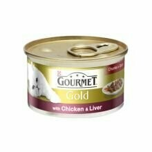 Gourmet Gold Chicken & Liver Chunks in Gravy 85g