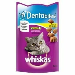 Whiskas Dentabites Cat Treats with Chicken 50g