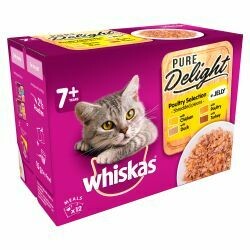 Whiskas 7+ Cat Pouches Pure Delight Poultry Selection in Jelly 12x85g pack