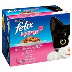 Felix Kitten Mixed Selection in Jelly 12 x 100g Pack