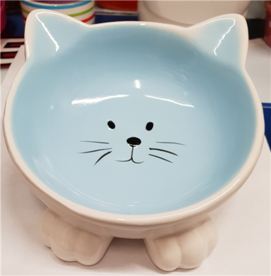 Happy Pet Orb Blue Cat Bowl