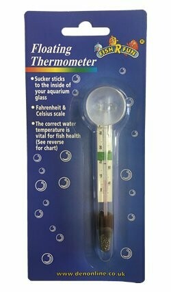Fish R Fun Glass Floating Thermometer